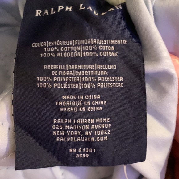 Ralph Lauren Wyatt 20x 20 throw pillow cover in Light Blue - Picture 7 of 9